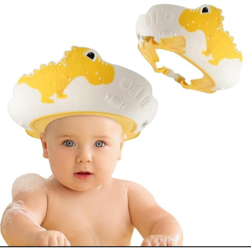 Mooie Baby's Dino Banyo Şapkası , Slikon Çocuk Duş Tacı , Sevimli Dinazor , Ayarlanabilir Tasarım, 6AY-9YAŞ - Sarı Bebek Banyo-Tuvalet Fiyatı