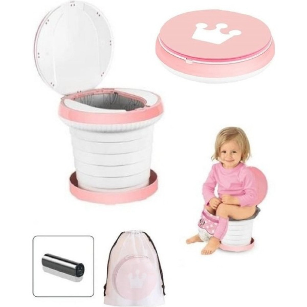 Mooie Baby's Katlanabilir Çocuk Tuvaleti Plus, Çok Fonksiyonlu Alıştırma Tuvaleti, Carry Potty , Taşınabilir Lazımlık - Pembe - 6 Ay ve Üzeri Bebek Lazımlık Fiyatı