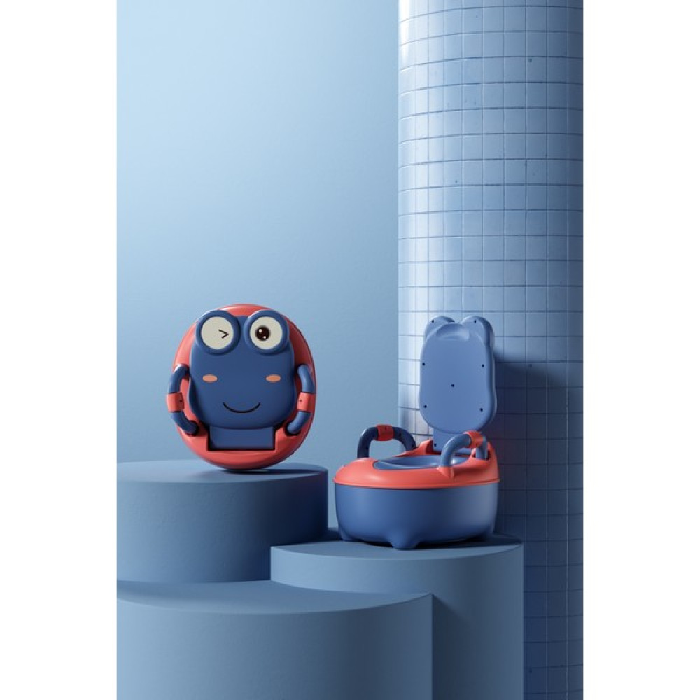 Mooie Baby's Mooiebaby's Frog Potty Çocuk Tuvaleti, Taşınabilir Eğitim Lazımlığı, Carry Potty - Mavi Bebek Lazımlık Fiyatı