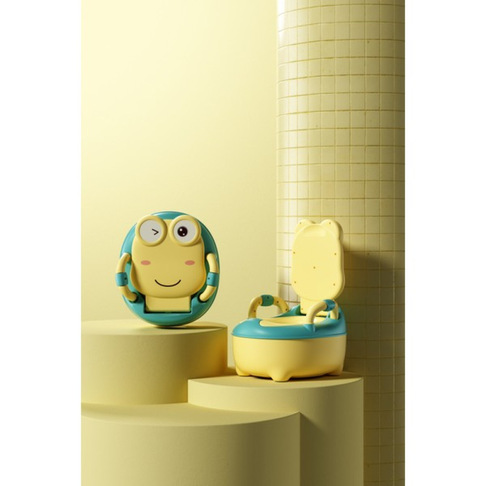 Mooie Baby's Mooiebaby's Frog Potty Çocuk Tuvaleti, Taşınabilir Eğitim Lazımlığı, Carry Potty - Sarı Bebek Lazımlık Fiyatı
