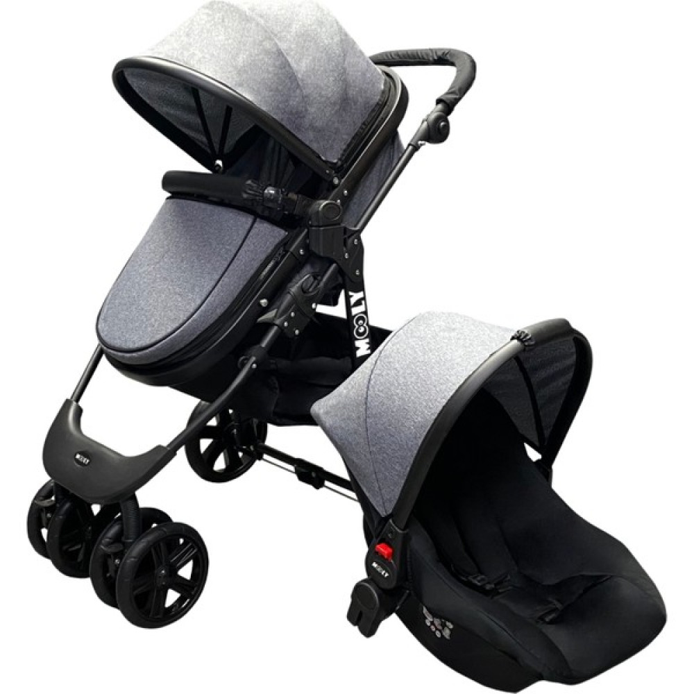 Mooly SC-2401 Travel Sistem Bebek Arabası - Gri Siyah - Gri-Siyah Bebek Arabası-Puset Aksesuarları Fiyatı