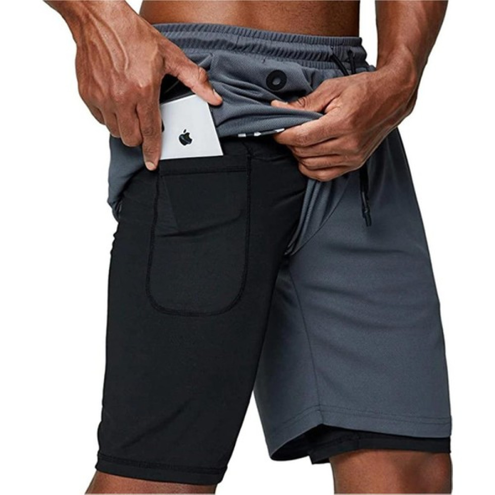 Mooly Unisex Koşu ve Antrenman Sporcu Şortu - L Beden Antrasit Şort & Kapri (Outdoor) Fiyatı