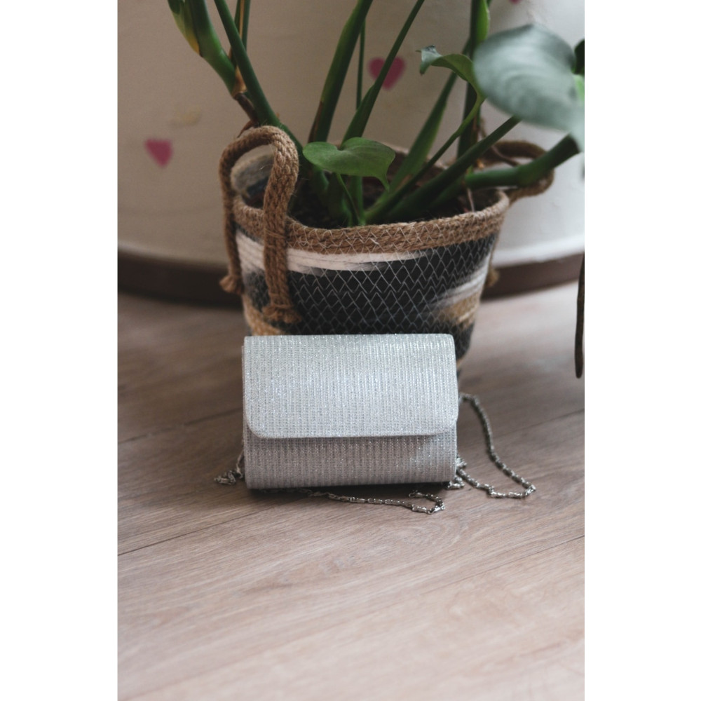 Moom Bag Kadın Gümüş Mini Portföy Abiye Çanta Abiye Çanta Fiyatı
