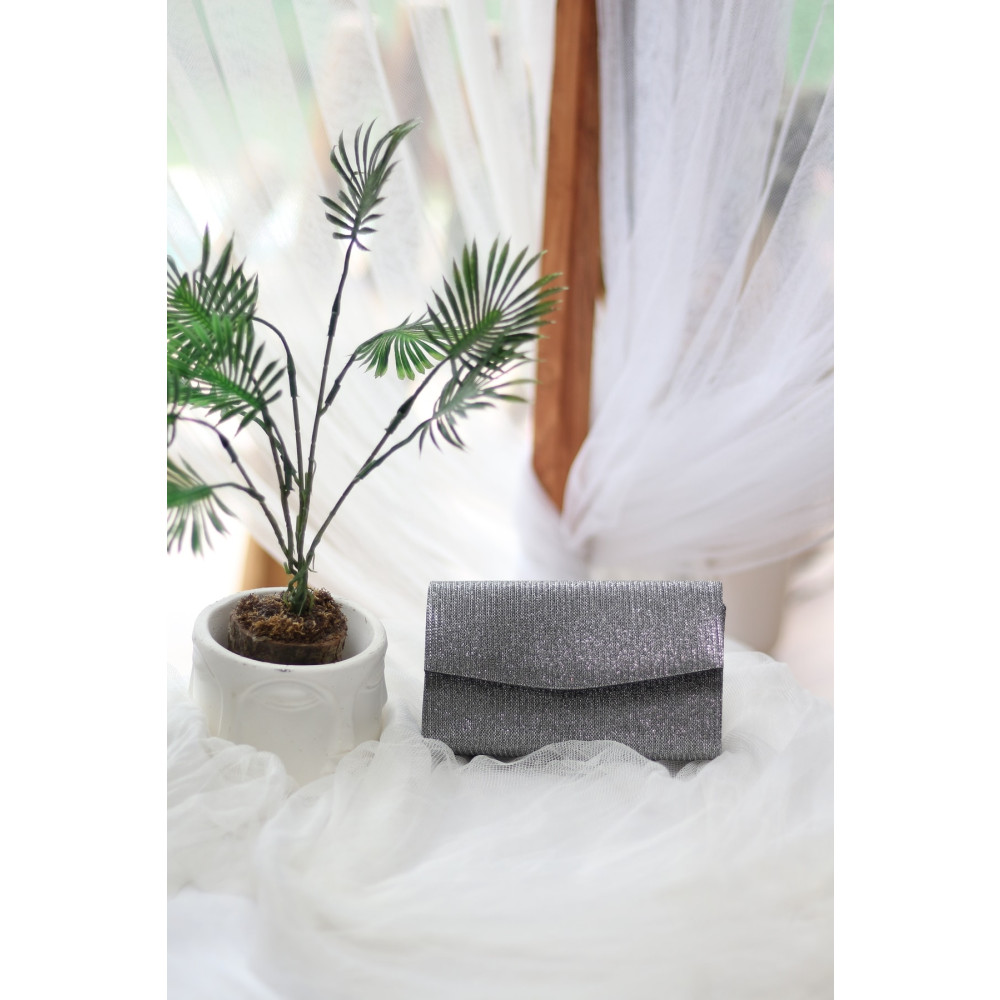 Moom Bag Kadın Simli Platin Mini Kutu Omuz Çantası Abiye Çanta Fiyatı
