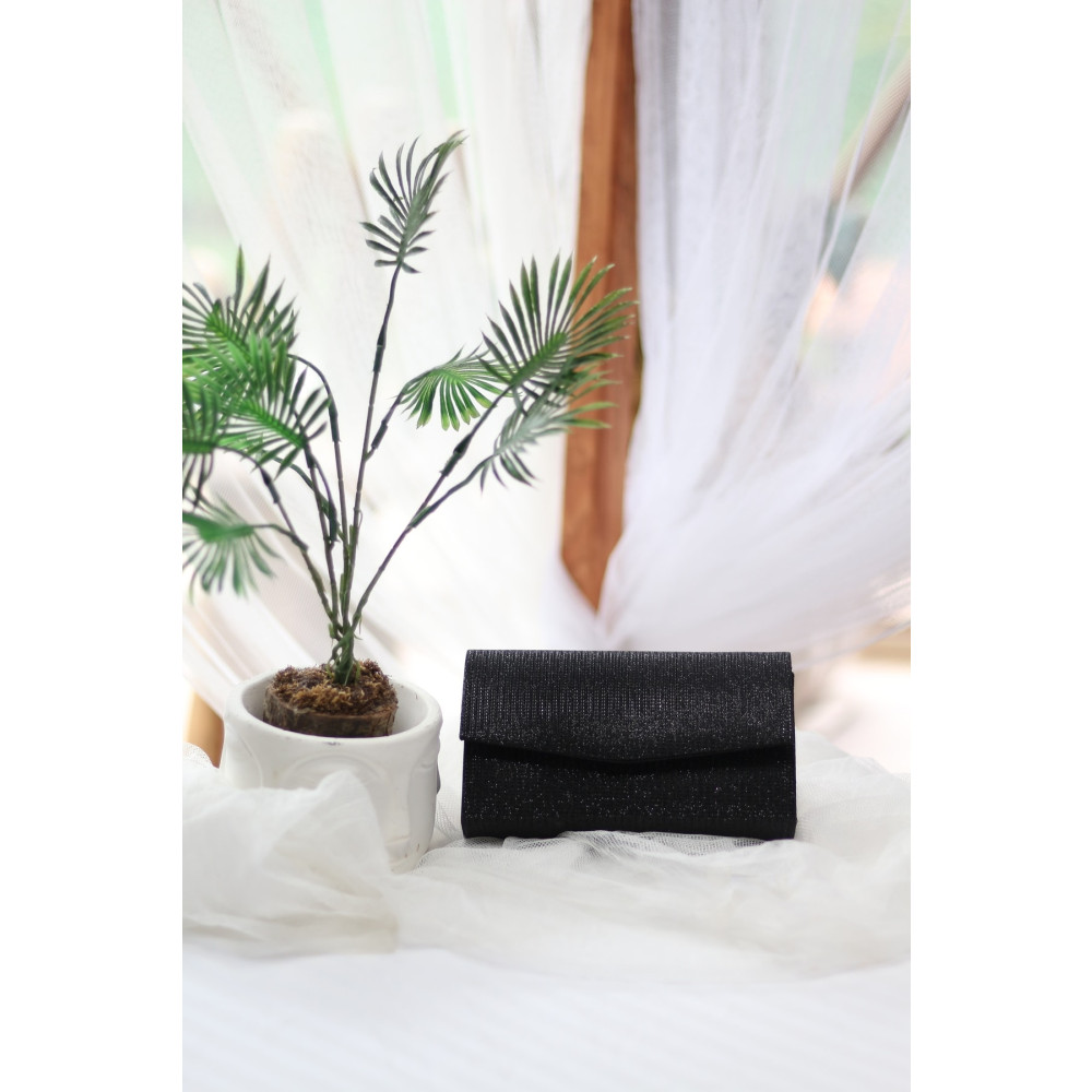 Moom Bag Kadın Simli Siyah Mini Kutu Omuz Çantası Abiye Çanta Fiyatı