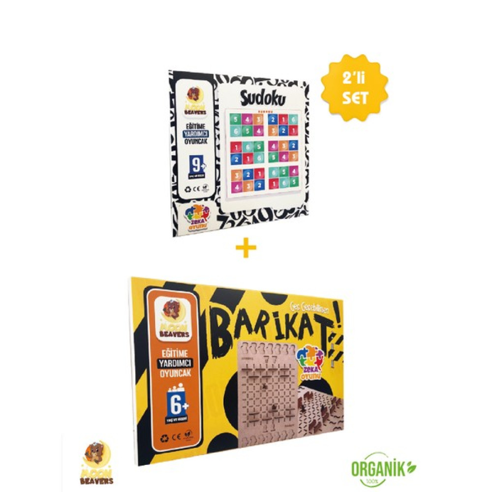 Moon Beavers Ahşap Eğlenceli Aktivite Amaçlı Zihin Geliştirici Montessoriye Uygun Ikili Zeka Puzzle Oyuncak Seti Eğitici Oyuncak Fiyatı