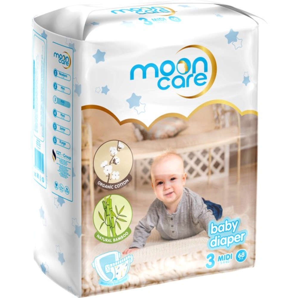 Moon Care Jumbo Paket Bebek Bezi - Midi - 3 Numara 68 Adet Oto Boyaları Fiyatı