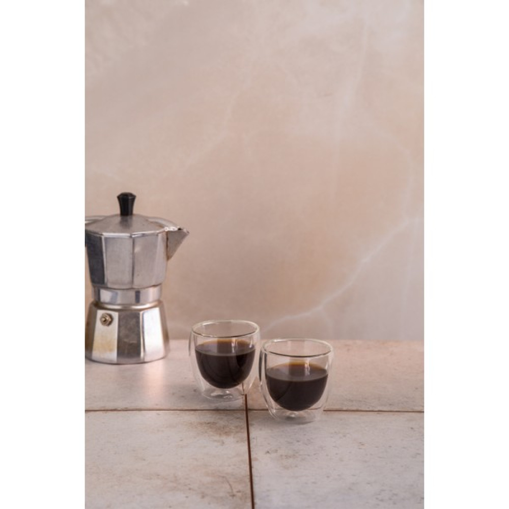 Moon Glass Çift Cidarlı 2’li Espresso Bardağı 80ML Fincan / Bardak / Kahve Takımı Fiyatı