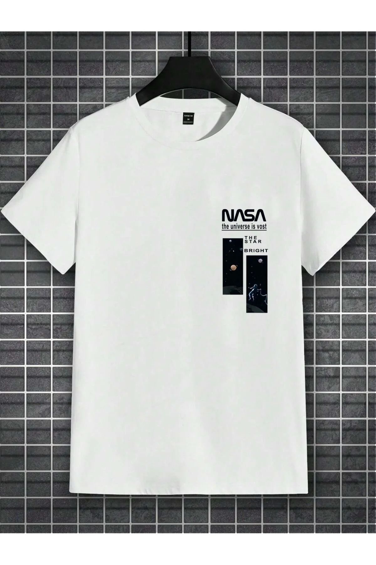 MOONBULL Erkek NASA The Star Baskılı Oversize T-shirt M Beden" Bayan T-shirt Fiyatı