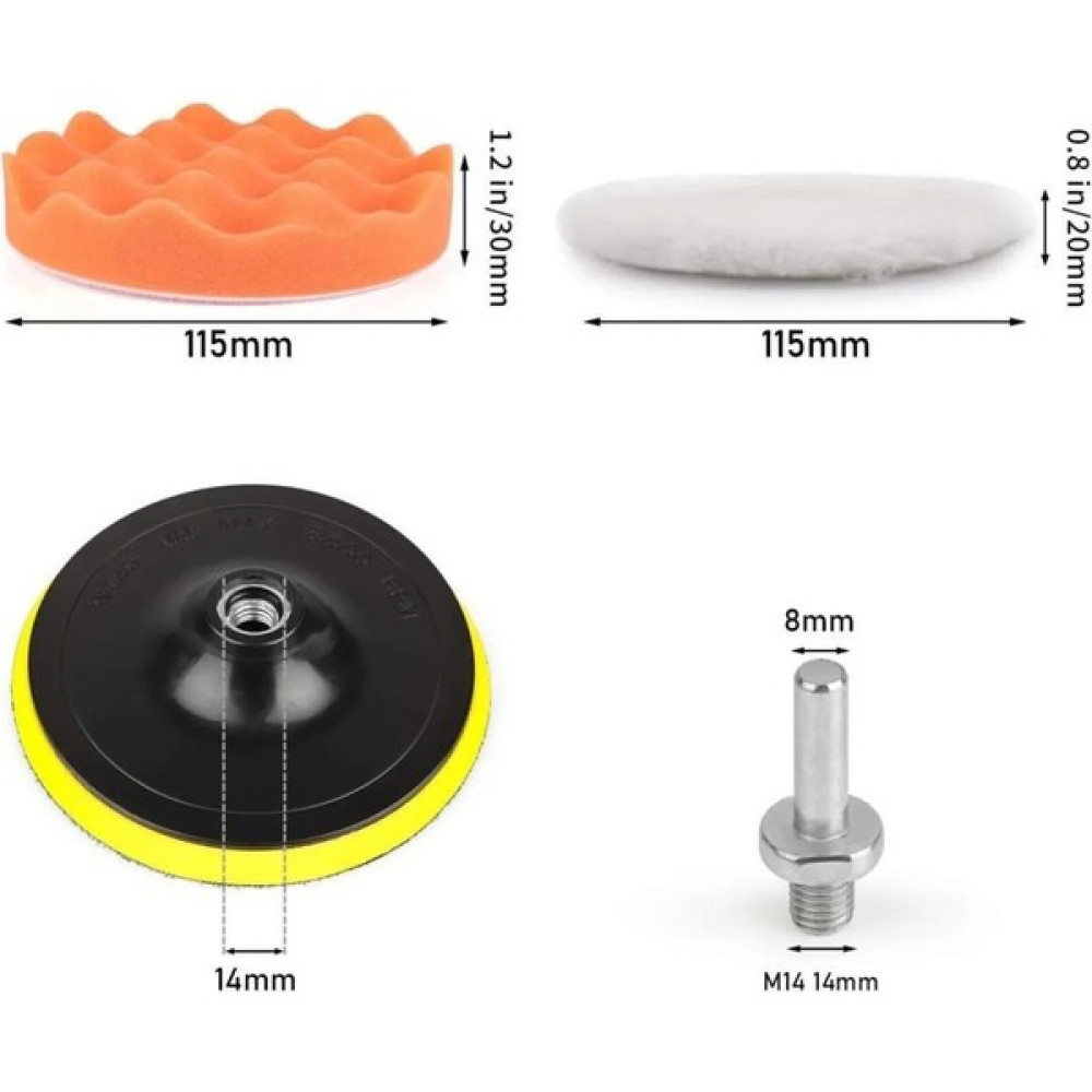 Moonlight Outdoor Polisaj Süngeri Seti Pasta Cila Macunu 115MM Matkap Uyumlu Uv Korumalı Parlatma Seti 12 Parça - 300 gr Oto Çizik Giderici Fiyatı