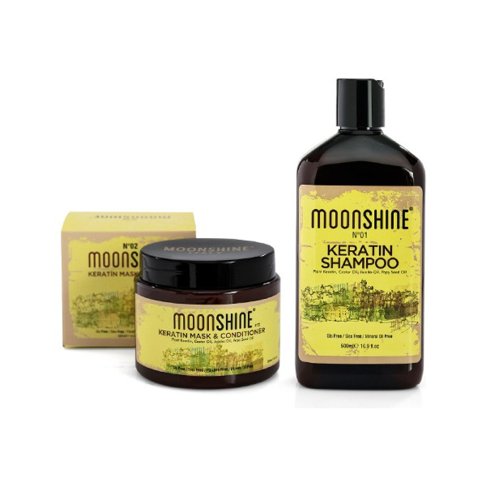 Moonshine Keratin Desteği Set Şampuan 500 ml + Mask & Conditioner 500 ml Oto Boyaları Fiyatı