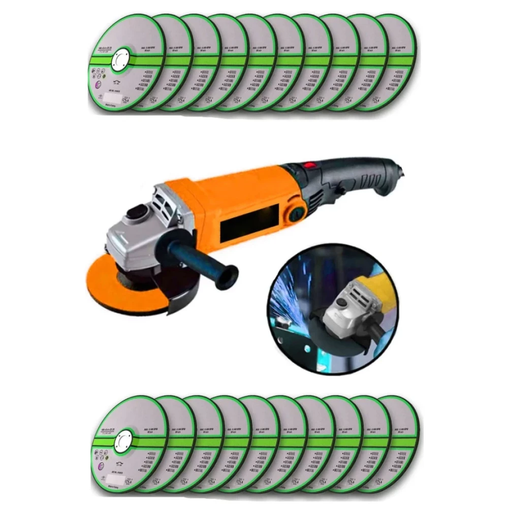 Moonshop 3500W 6 Kademe Devir Ayarli Spiral Taslama Makinesi Avuc Ici Taslama 125Mm + 20 Ad Tas Taşlama Makinesi Fiyatı