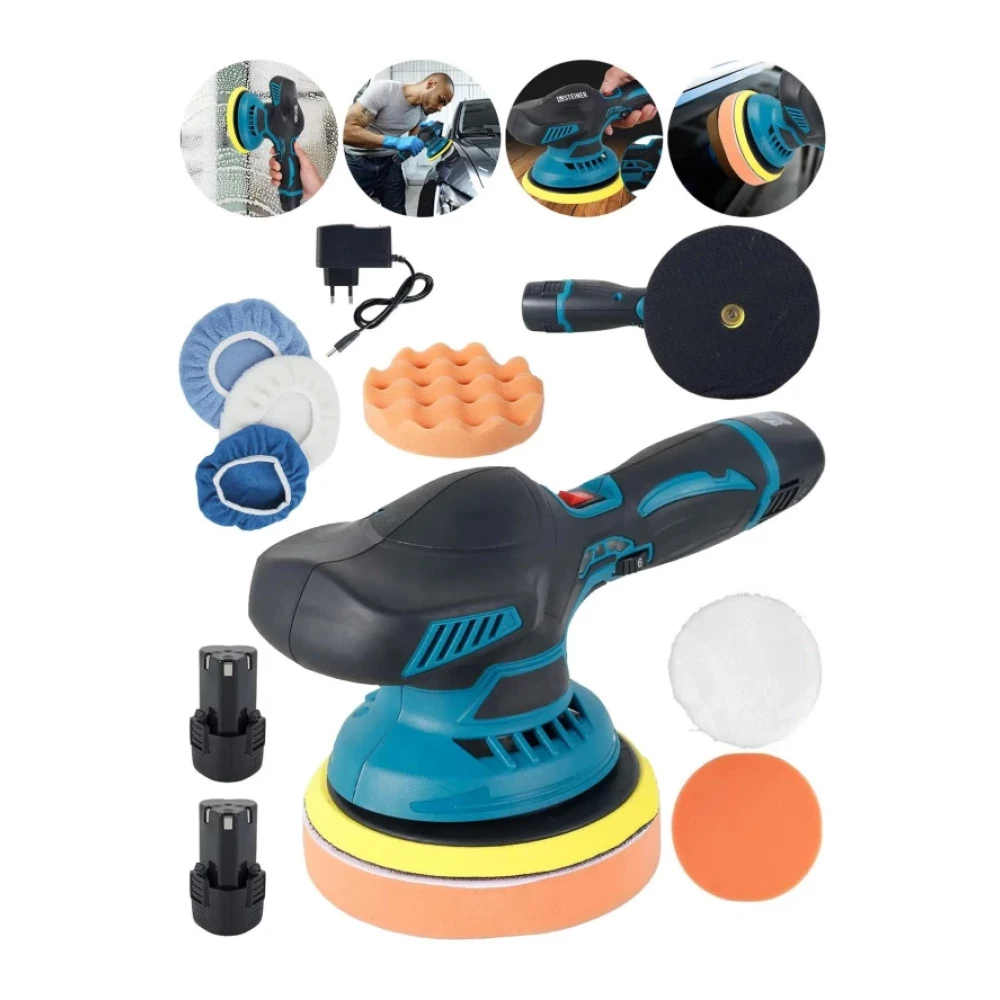 Moonshop 36 V Li-Ion Cift Akulu 6 Kademe Devir Ayarli Pasta Cila Polisaj Zimpara Makinesi Full Cila / Polisaj Makinesi Fiyatı