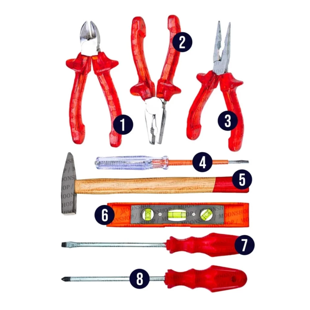 Moonshop 3Lu Pense 3Lu Tornavida Cekic+Su Terazisi 8 Parca Pense Fiyatı