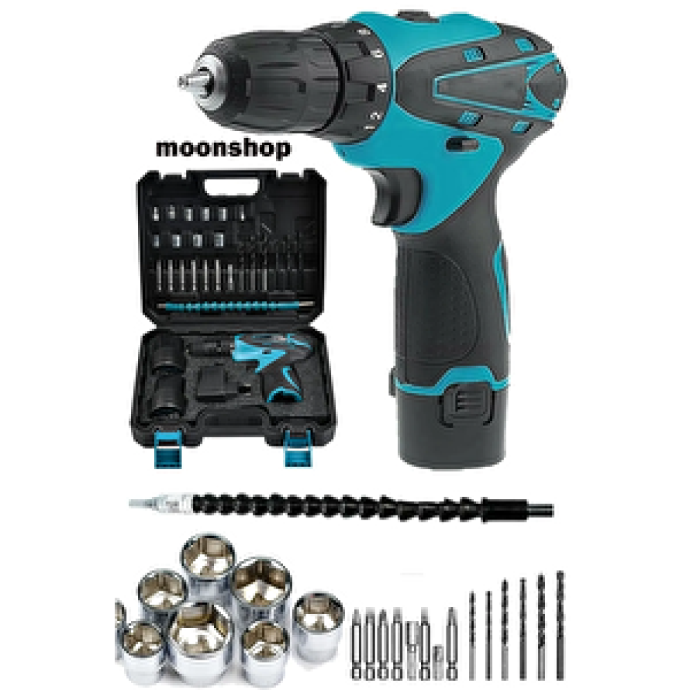 Moonshop 44vf 4ah Metal Dişli Şanzıman Çift Akülü Şarjlı Vidalama Matkap 24 Parça Usta Seti Setliarmut Matkaplar Fiyatı