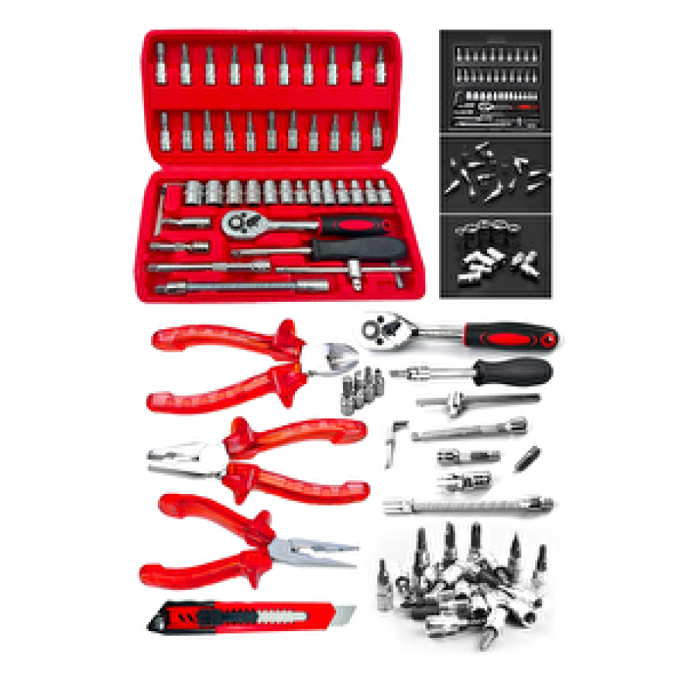 Moonshop 50 Parça Lokma Takımı Cırcırlı 1/4" Wrench Set Yüksek Kalite Kombinasyon Alet Seti Pense Lokma Takımı Fiyatı