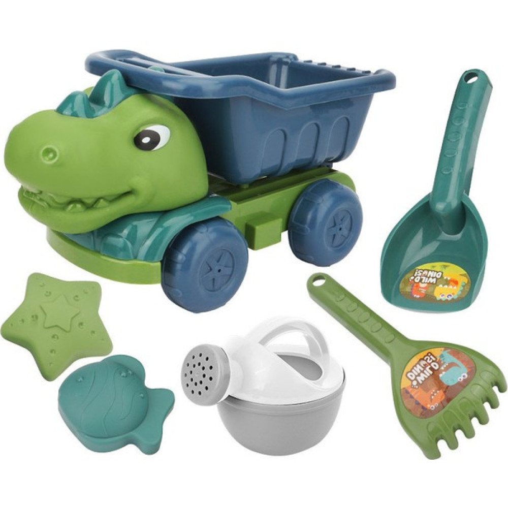 Moonshop 6 Parça Plaj Oyuncağı Dinozor Damperli Kamyon Seti (Yurt Dışından) - 3 - 6 Yaş - Koyu Yeşil Açık Hava, Deniz ve Spor Oyuncakları Fiyatı