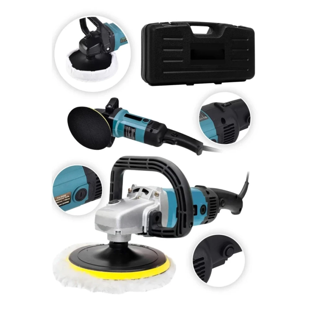 Moonshop Bakir Sargi Devir Ayarli Polisaj Makinesi 2300 Watt 180Mm 6 Kademeli Pasta Cila Kiti Cila / Polisaj Makinesi Fiyatı