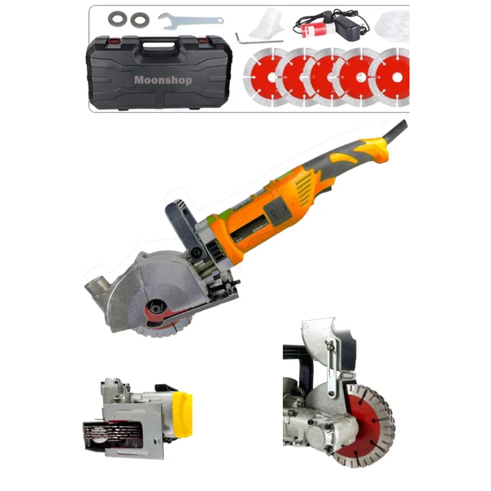 Moonshop Elektrikli Duvar Oluk Makinesi Kanal Acma Kesme Yerlestirme Makinesi 40 Mm 4 Kw 3200 Watt Kanal Açma Makinesi Fiyatı