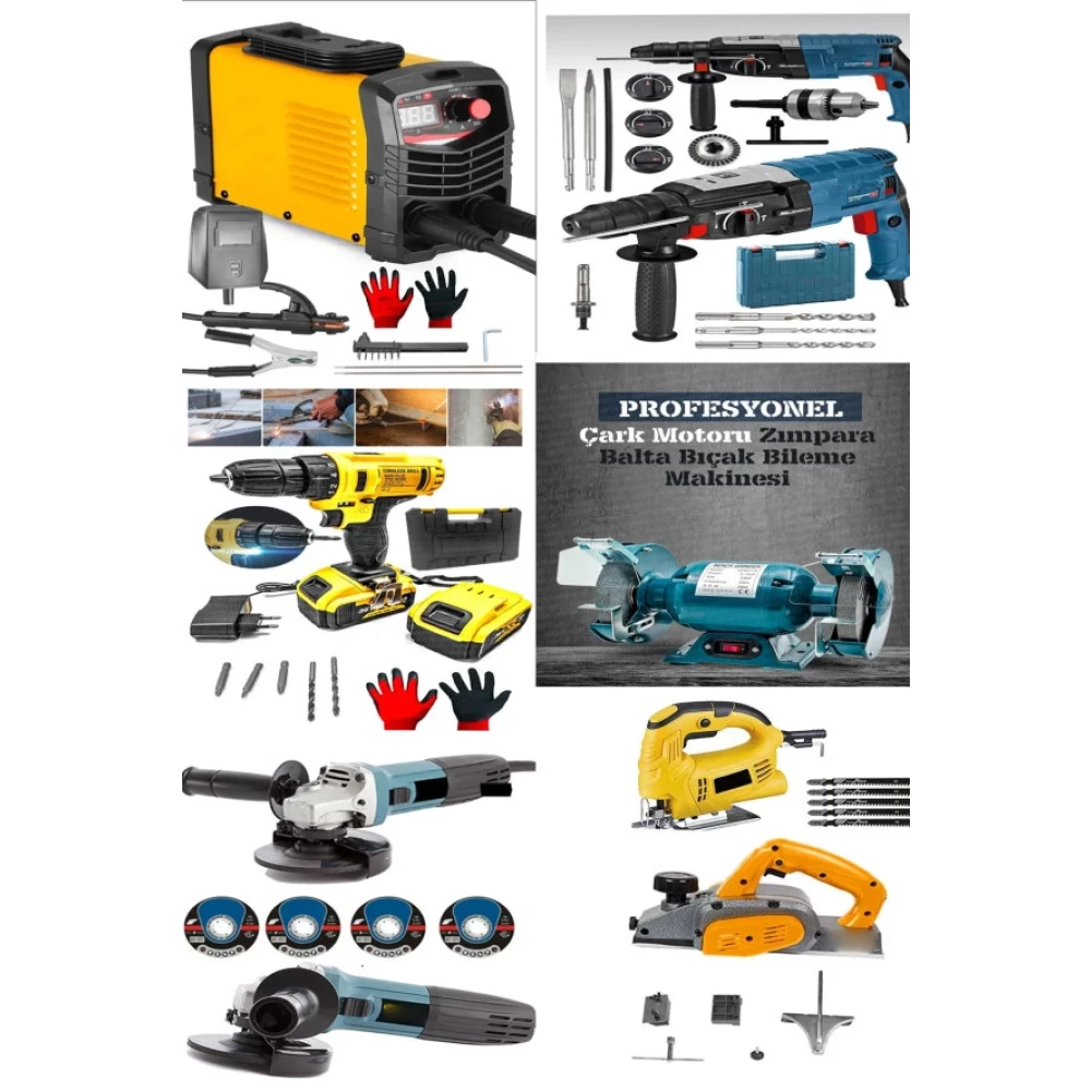 Moonshop Pro Full Alman Invertir Kaynak Hilti Matkap Taslama Tas Motoru Planya Dekupaj Hediyeli Set. Kaynak Makineleri Fiyatı