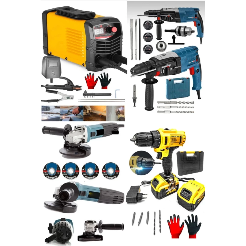 Moonshop Pro Full Set Invertir Kaynak Hilti Matkap Taslama Ve Tamami Full Hediyeli Urun Takim Cantasi Kaynak Makineleri Fiyatı