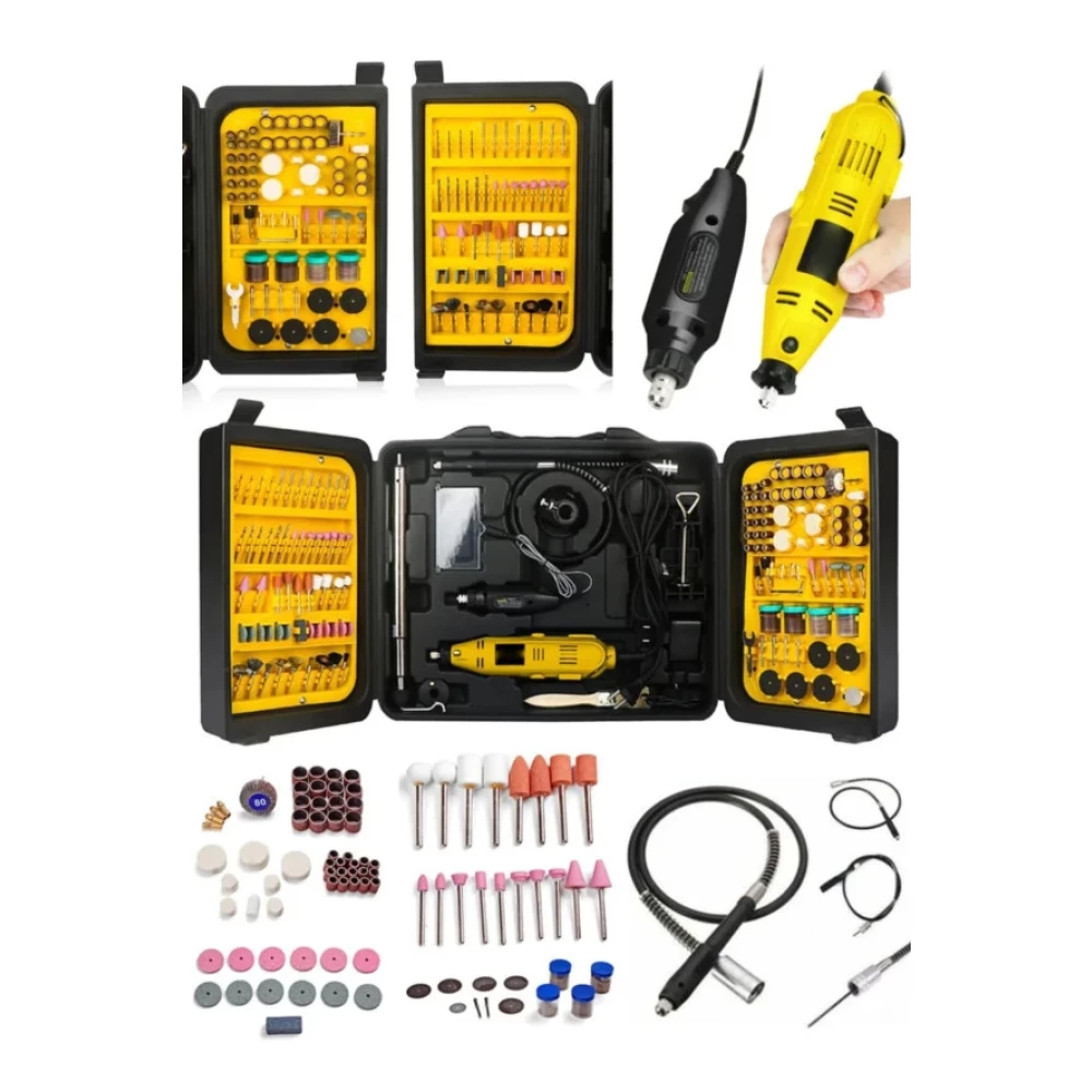 Moonshop Pro Seri 405 Parca Cift Makinali Cok Fonksiyonlu Gravur Oyma Dremel Taslama Zimpara Kesme Set Taşlama Makinesi Fiyatı