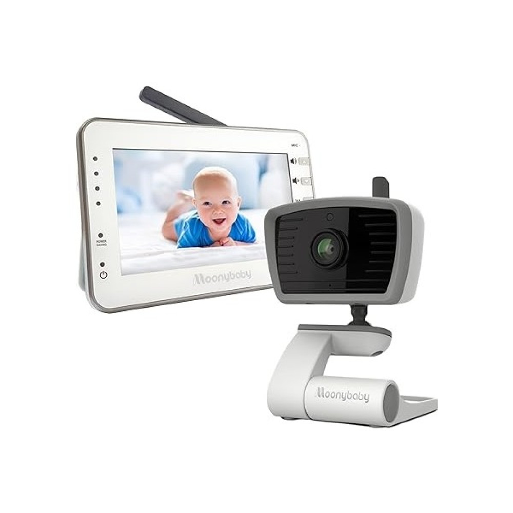 MoonyBaby Bebek Monitörü 4.3" Ekran, 1000FT Uzun Menzil, 10 Saat Pil Ömrü, Sesle Etkinleştirme, Gece Görüşü, Sıcaklık Sensörü ve Ninniler Bebek Telsizi Fiyatı