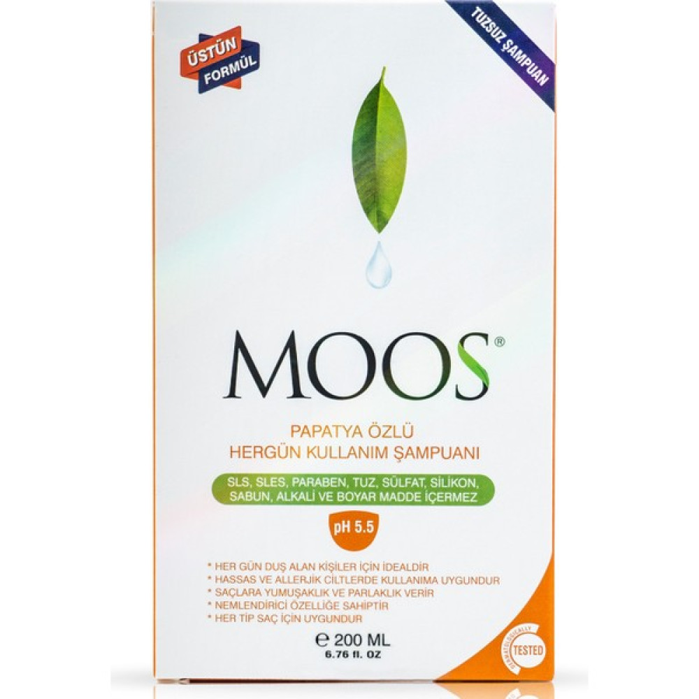 Moos Papatya Özlü Tuzsuz Hergün Kullanım Şampuanı 200 ML. Şampuan ve Saç Kremi Fiyatı