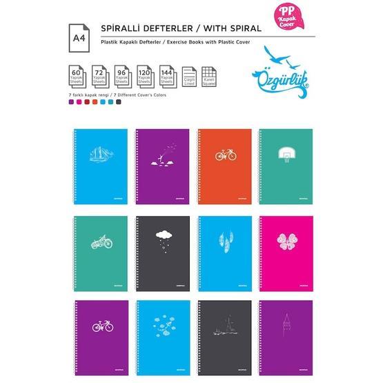 Mopak A4 72 Yaprak Düz Spiralli Defter Defter Fiyatı