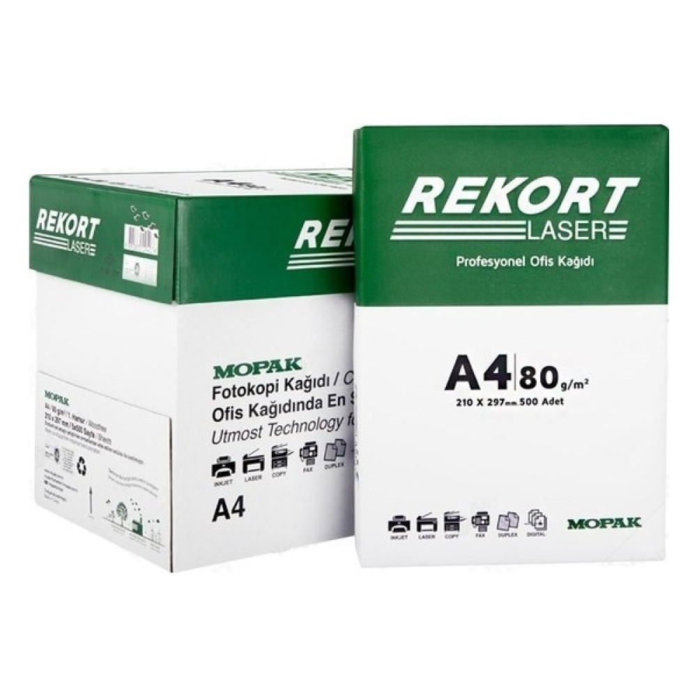 Mopak Fotokopi Kağıdı 80 gr A4 Rekort 500'LÜ - Beyaz Fotokopi Kağıdı Fiyatı