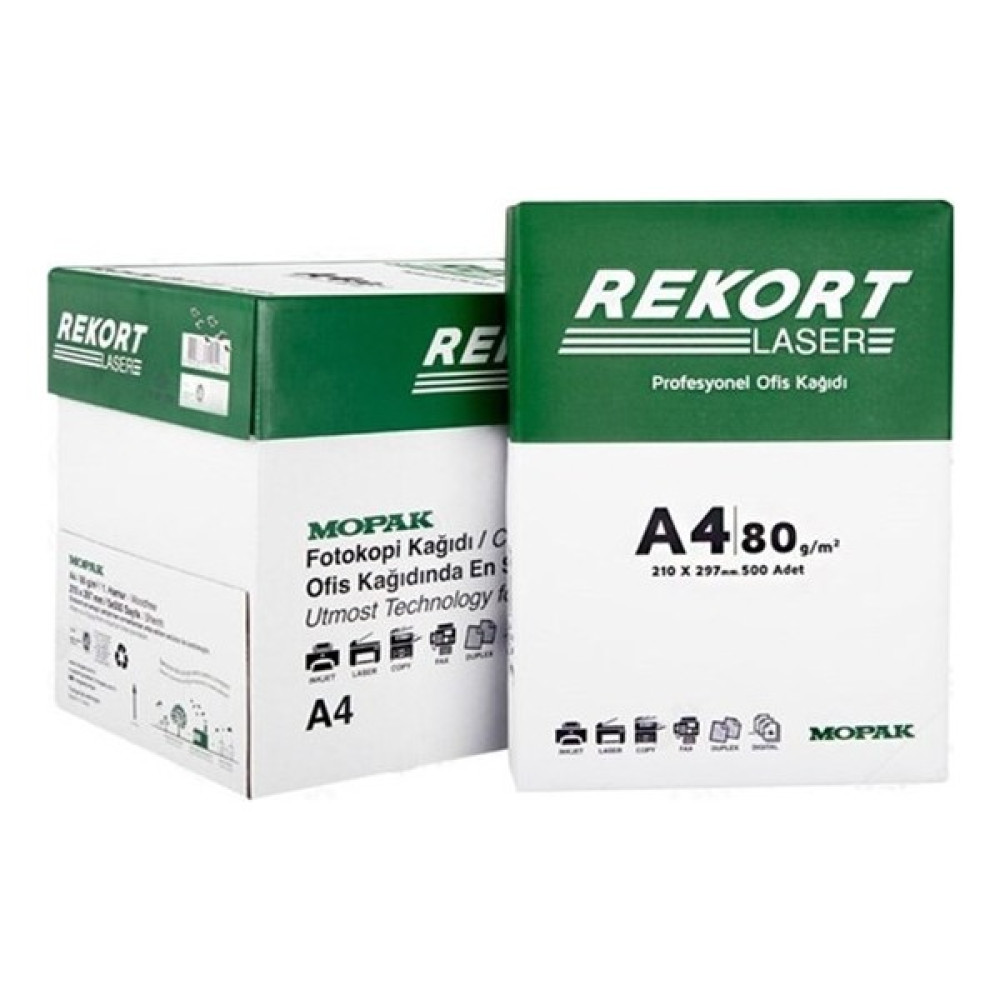 Mopak Fotokopi Kağıdı 80 gr A4 Rekort 5'li Paket - Beyaz Fotokopi Kağıdı Fiyatı