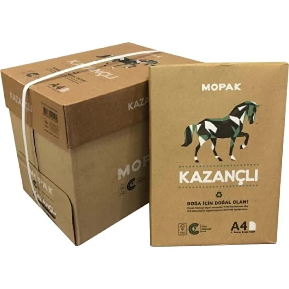 Mopak Kazançlı A4 Fotokopi Kağıdı 80 gr. 5x500 (1 koli) - 5 Adet Fotokopi Kağıdı Fiyatı