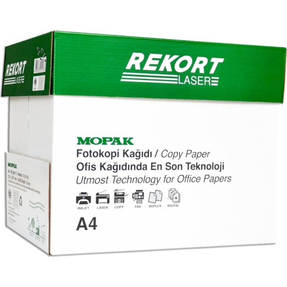 Mopak Record Fotokopi Kağıdı A4 80 Gr/m² 500 sf 5'li Paket / Koli Fotokopi Kağıdı Fiyatı