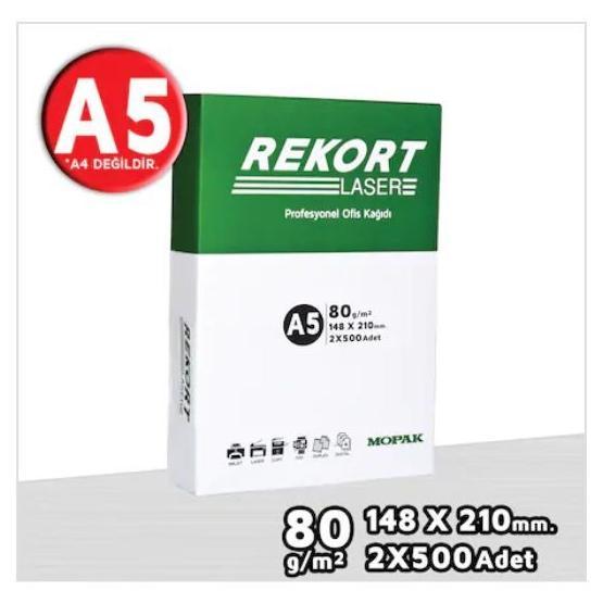 Mopak Rekort 1000'li 1 Paket A5 Fotokopi Kağıdı