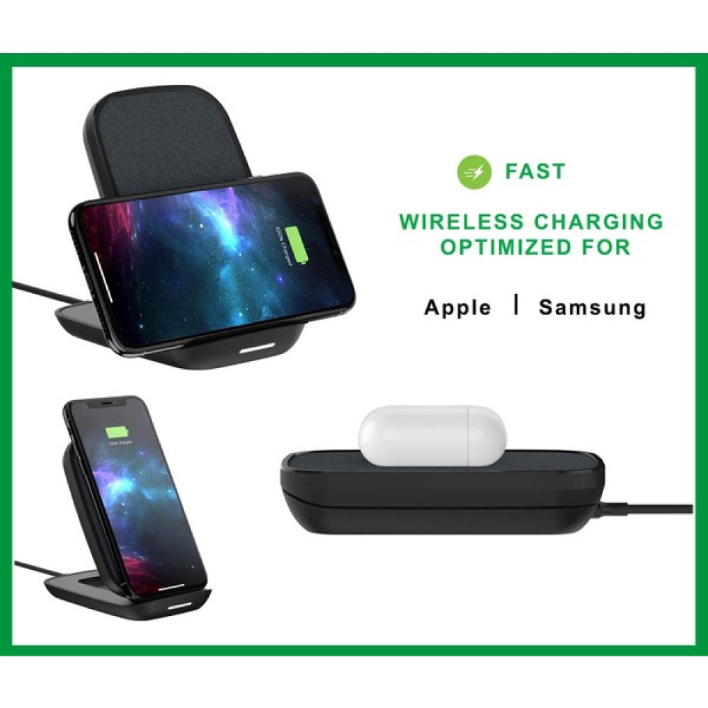 Mophie Qi 10W Kablosuz Wireless Hızlı Şarj Standı Apple Airpods Kulaklık iPhone Uyumlu 12 iPhone Uyumlu SE / iPhone Uyumlu 11 / Pro / X / 8 Galaxy... Cep Telefonu Şarj Cihazı Fiyatı