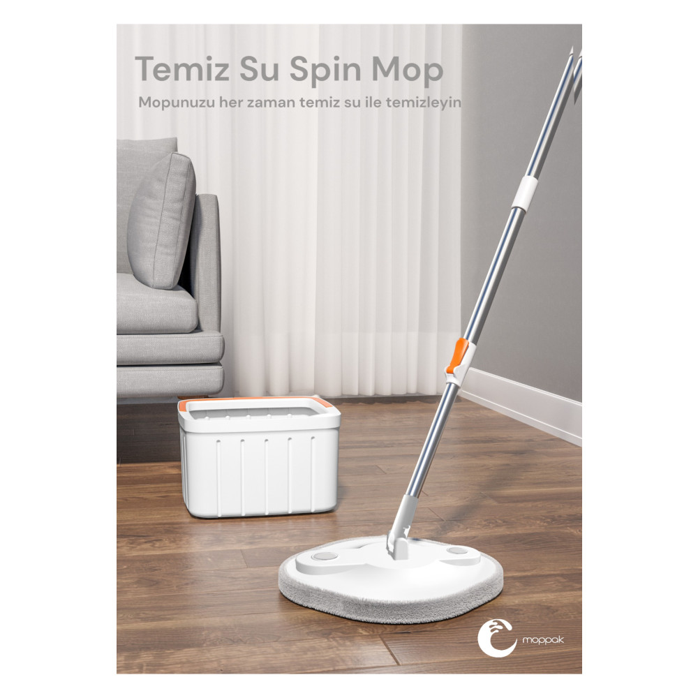 MOPPAK Mop Temizlik Seti Temiz&Kirli su ayrımı Mikrofiber Kare Başlık Deterjan ve Temizlik Ürünleri Fiyatı
