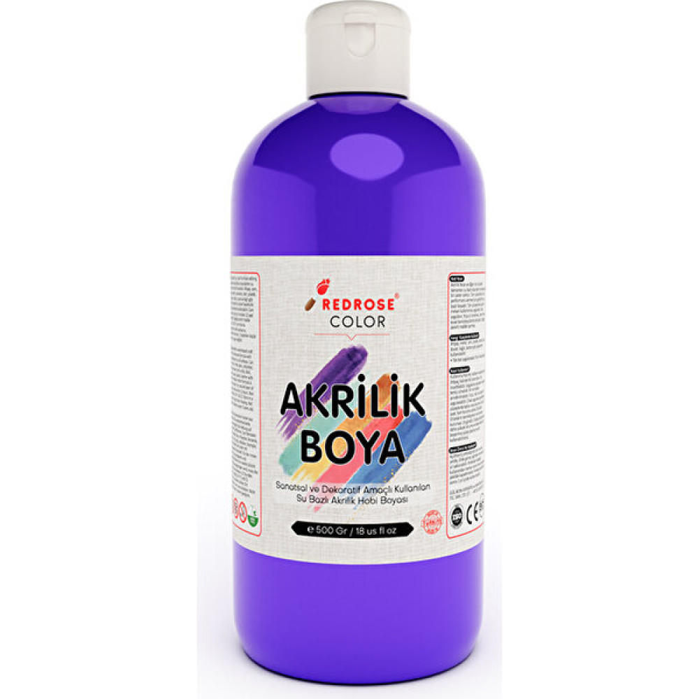 Mor Akrilik Boya 500 gr Sanatsal, Dekoratif, Hobi Amaçlı, Canlı Renkler Akrilik Boya Fiyatı