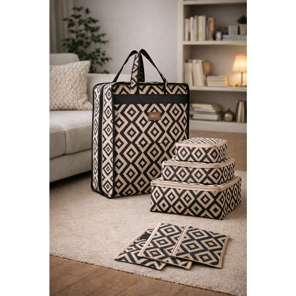 Mor Bebe 7 Li Set Premium Ayakkabı Hurcu 6 Bölmeli Ayakkabı Organizer I Bohem 6’lı Valiz Düzenleyici Set Bavul / Valiz Fiyatı