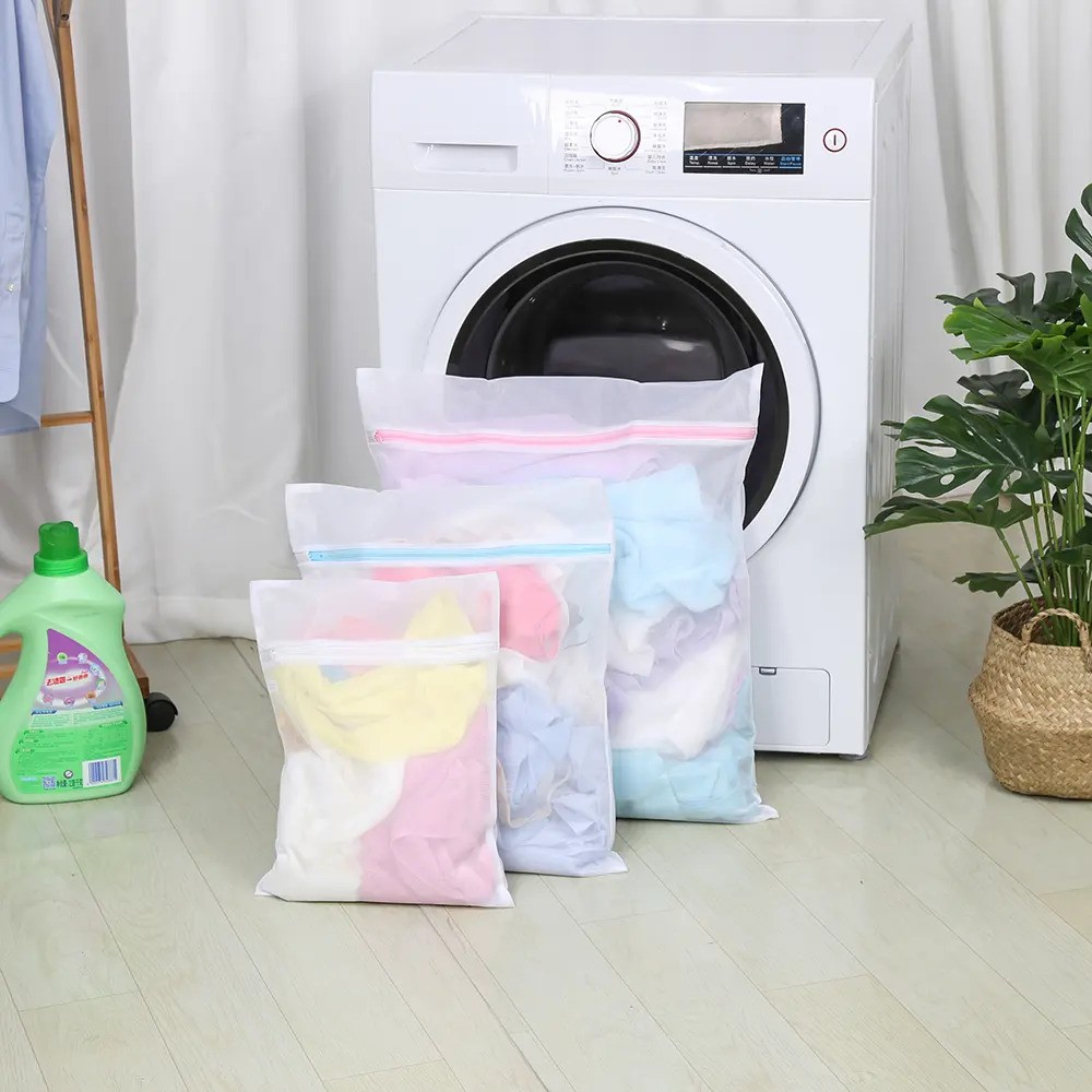 Mor Bebe Çamaşır Yıkama Filesi Renkli Fermuarlı 3'lü Bebek Kirli Torbası Fiyatı