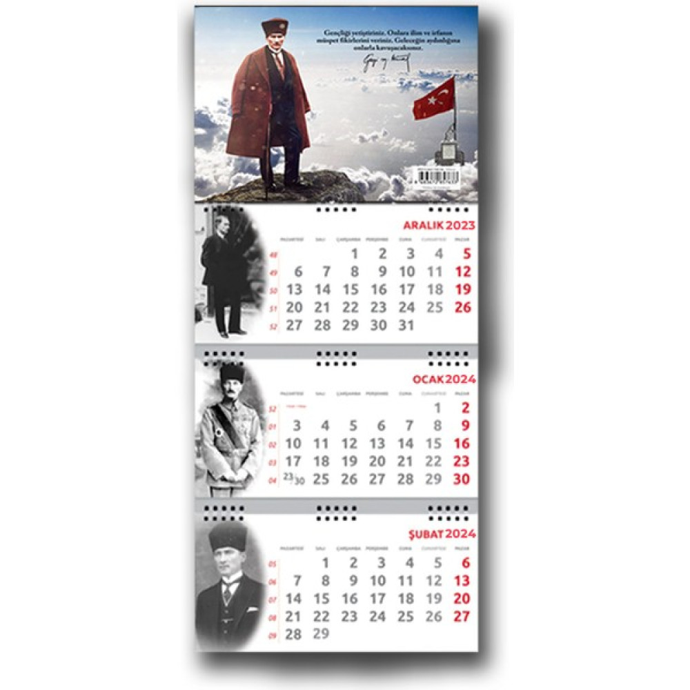 Mor Kelebek 2024 Atatürk Sakarya Duvar Takvimi Takvim Fiyatı