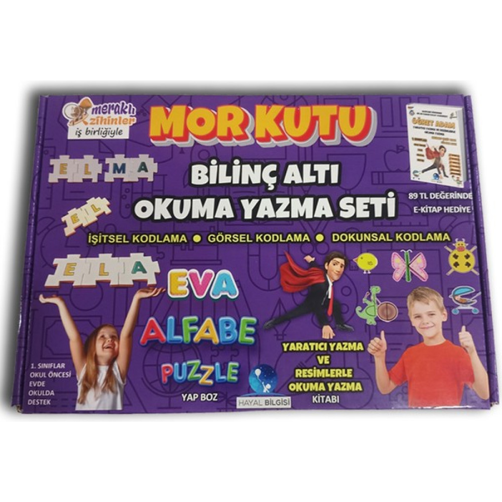 Mor Kutu Bilinçaltı Okuma Yazma Seti Okul Öncesi Eğitici & Öğretici Kitaplar Fiyatı