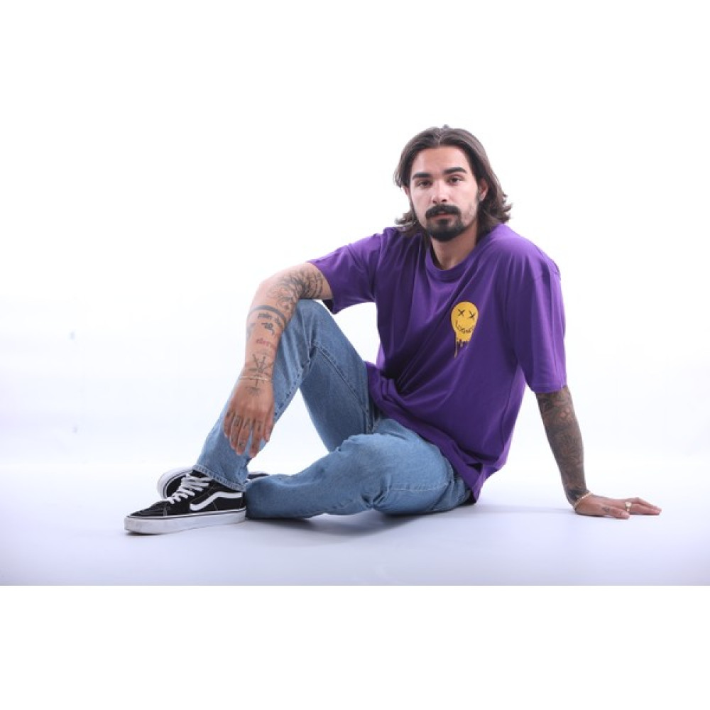 Mor Lugner Smile T-Shirt Erkek T-shirt Fiyatı