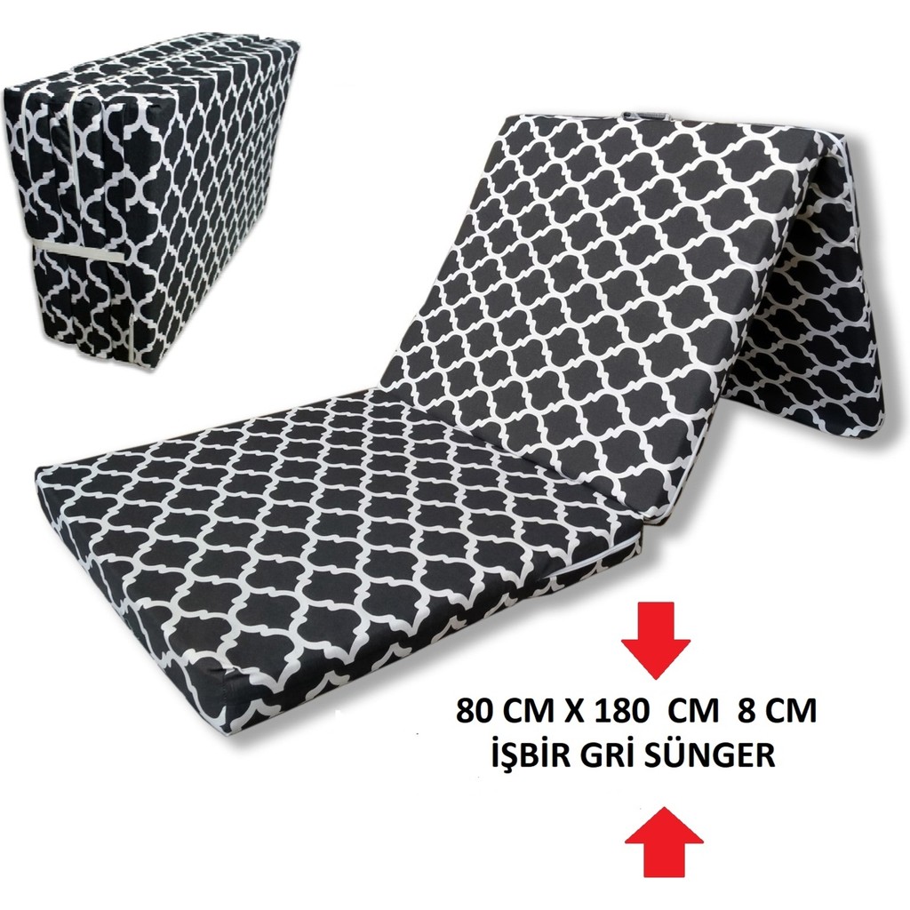 Mor Minder Katlanır Yer Yatağı Tek Kişilik Sünger Katlanır Minder Yatak 80X180 cm Sünger 8 cm Karaçatı Desen - 80 x 180 cm SSD / Solid State Drive Fiyatı