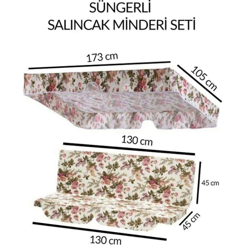 Mor Minder Salıncak Minder Seti Tenteli Ingiliz Gülü Salıncak Minder Seti 2 Kişilik Süngerli Ingiliz Gülü Modeli - Renkli Bahçe Salıncağı Fiyatı