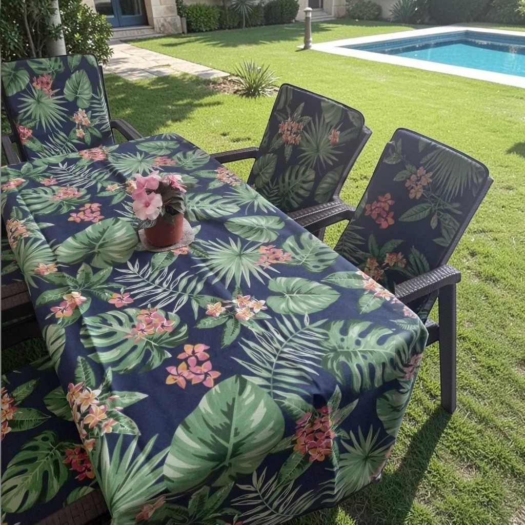 Mor Minder Sandalye Minderi ve Masa Örtüsü Fermuarlı Lastikli 6'lı 4 cm Sünger Alt 42X42 Sırt 42X42 Yeşil - 42 X 42 Standart Sandalye Fiyatı