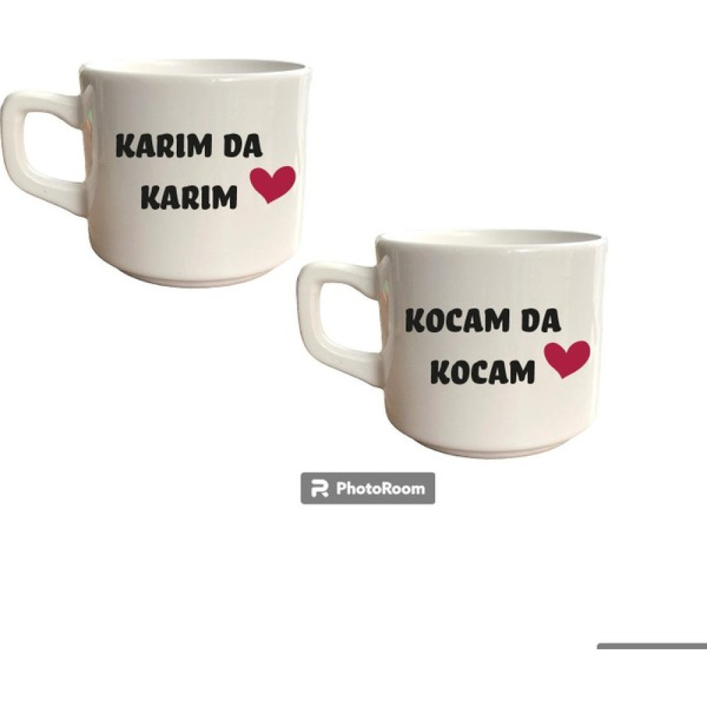 Mor Mürekkep Karım Da Karım, Kocam Da Kocam Baskılı Beyaz Venüs Kupa Set - Açık Gri - Beyaz - 200 ml Fincan / Bardak / Kahve Takımı Fiyatı