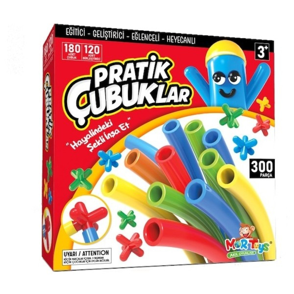 Mor Toys Pratik Çubuklar. 300 Parça. Kes Birleştir Bambu Çubuklar Eğitici Oyuncak Fiyatı