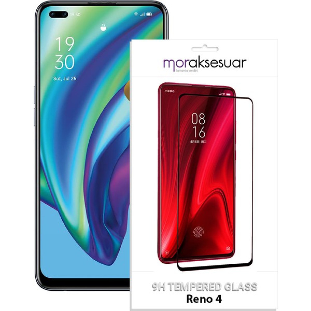 Moraksesuar Oppo Reno 4 5d Ekran Koruyucu Cam Tam Kaplayan Şeffaf Cep Telefonu Ekran Koruyucusu Fiyatı