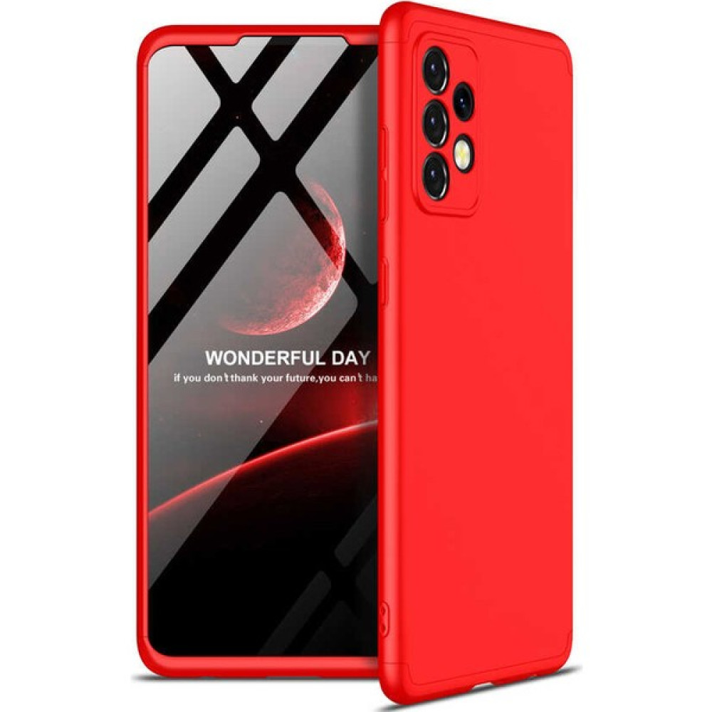 Moraksesuar Samsung Galaxy A72 Kılıf 360 Tam Koruma Zore Ays Kapak 3 Parça Slim Fit Kırmızı Cep Telefonu Kılıfı Fiyatı