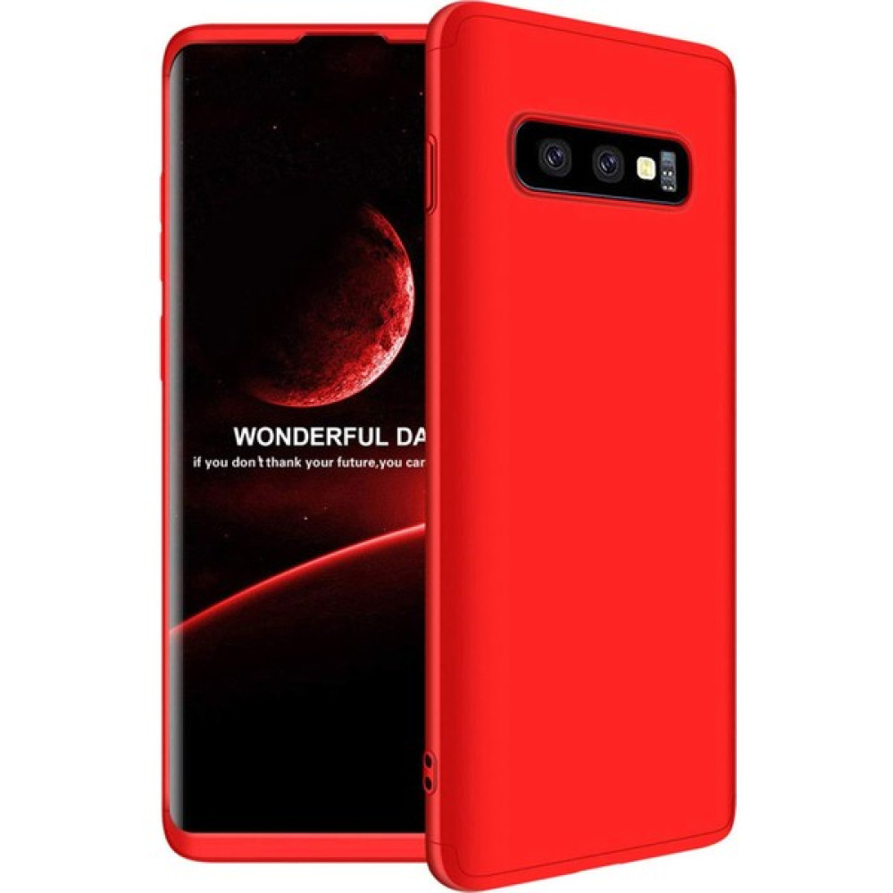Moraksesuar Samsung Galaxy S10 Plus Kılıf 360 Tam Koruma Ays Kapak 3 Parça Slim Fit Kırmızı Cep Telefonu Kılıfı Fiyatı